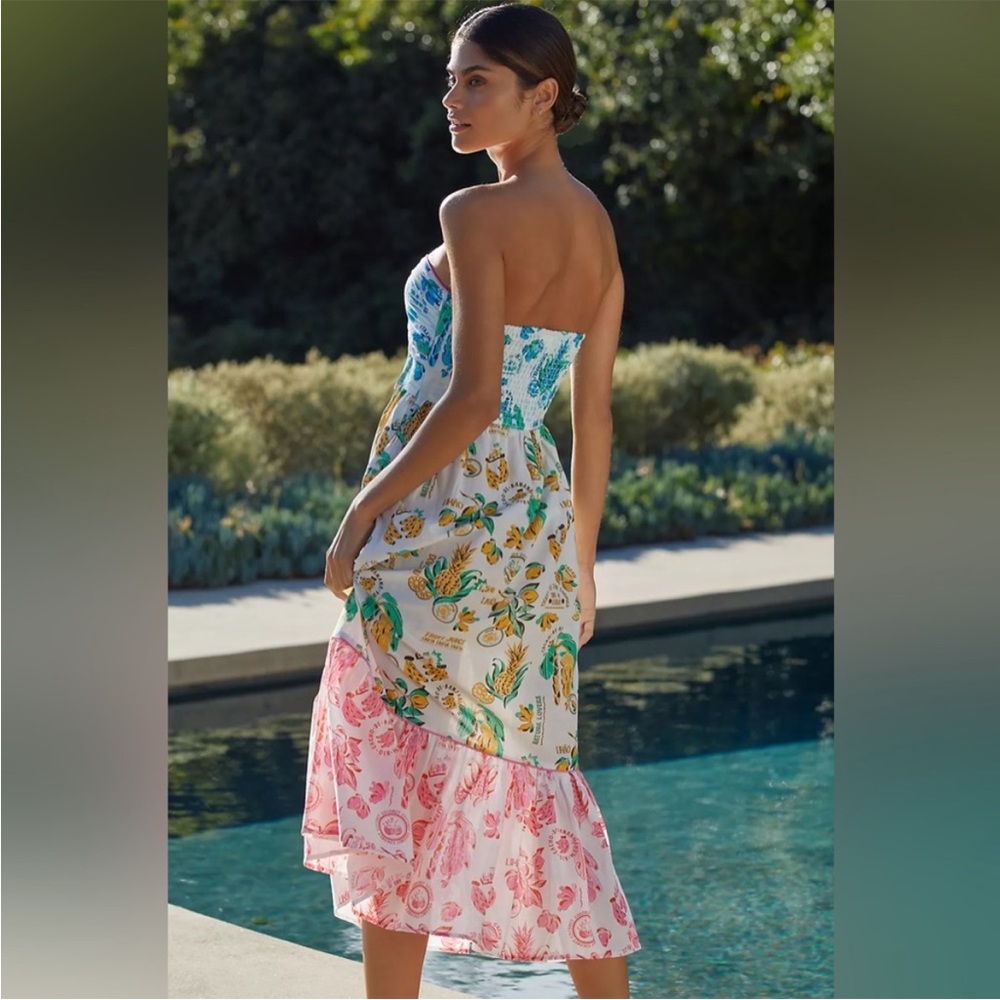 Farm Rio Tiered Cutout Cover-Up Midi Dress - Picture 2 of 3